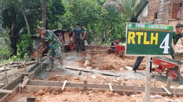 Pembangunan 5 unit RTLH Program TMMD ke-130 Berlanjut